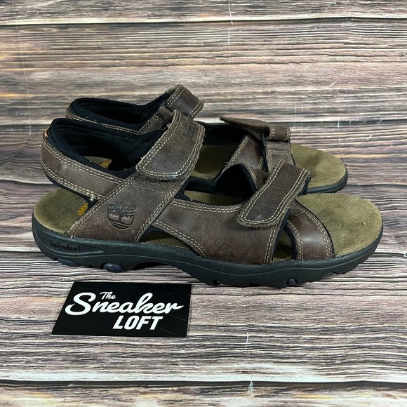 Timberland Breakwater Men's‎ Brown Leather Strap Sandals - Picture 1 of 8